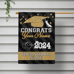 GeckoCustom Congrats Class of 2024 Garden Flag, Graduation Gift, Senior Gift 889871