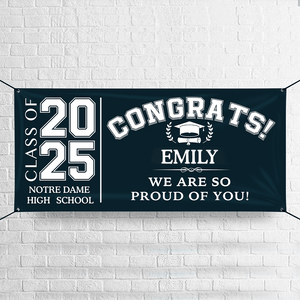 GeckoCustom Congrats Class of 2025 Banner, Gift Idea Senior Graduation HN590 895072