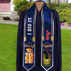 GeckoCustom Congrats Class Of 2025 Custom Quote Graduation Stoles, graduation Gift 892293 6x72 inch