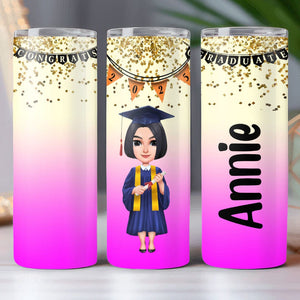 GeckoCustom Congrats Graduate Personalized Skinny Tumbler TH10 892413 20 oz