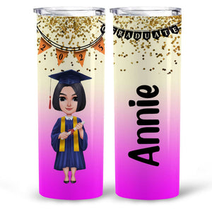 GeckoCustom Congrats Graduate Personalized Skinny Tumbler TH10 892413 20 oz