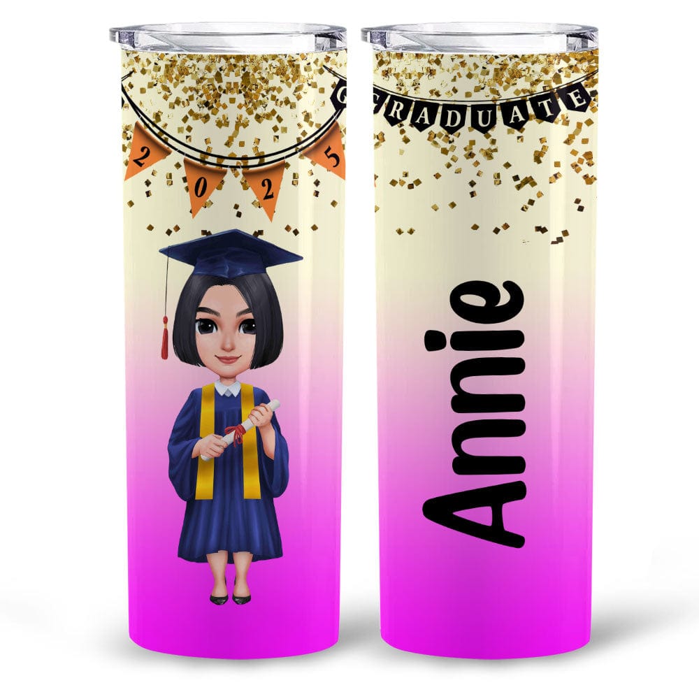 GeckoCustom Congrats Graduate Personalized Skinny Tumbler TH10 892413 20 oz