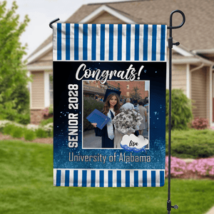 GeckoCustom Congrats Graduation Garden Flag, Senior Flag 888897