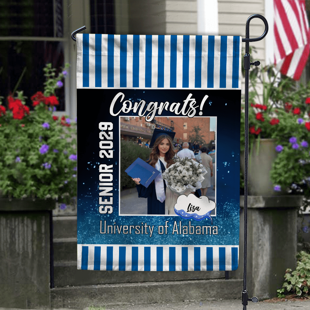 GeckoCustom Congrats Graduation Garden Flag, Senior Flag 888897
