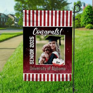 GeckoCustom Congrats Graduation Garden Flag, Senior Flag 888897