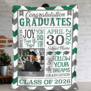 GeckoCustom Congratulation Graduation Blanket HN590