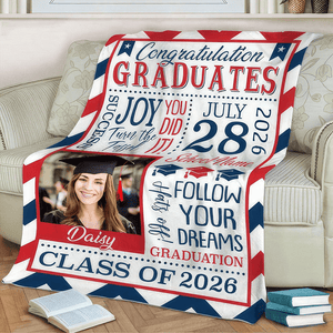 GeckoCustom Congratulation Graduation Blanket HN590