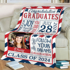 GeckoCustom Congratulation Graduation Blanket HN590