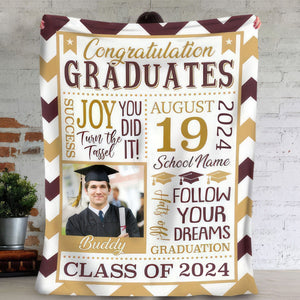 GeckoCustom Congratulation Graduation Blanket HN590