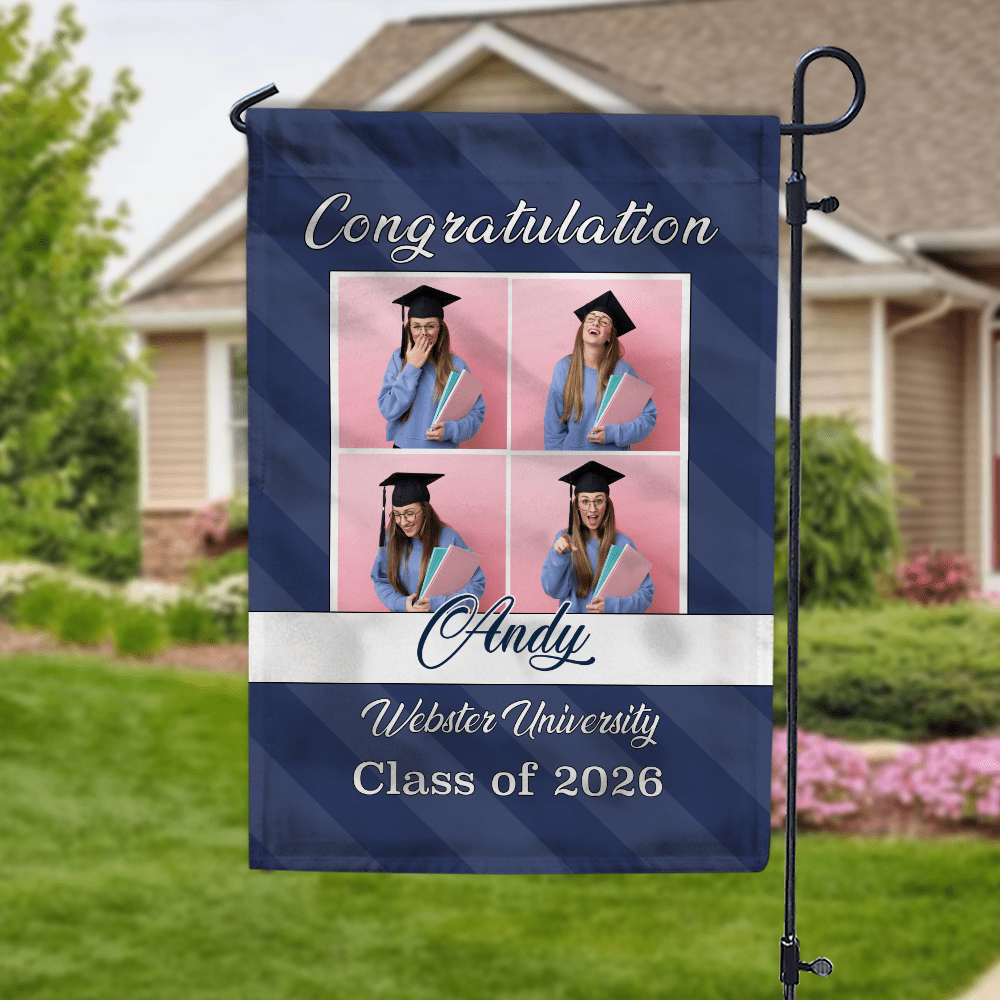 GeckoCustom Congratulation Graduation Garden Flag HN590