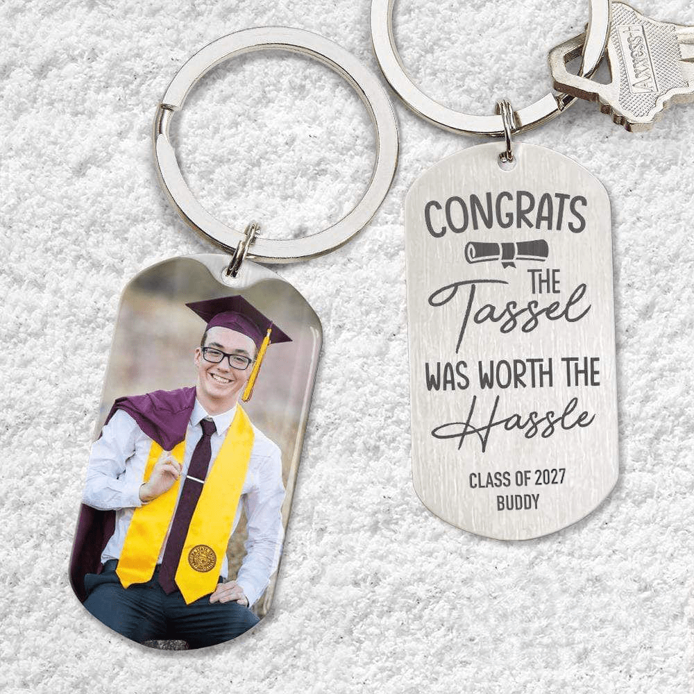 GeckoCustom Congratulation Graduation Metal Keychain HN590