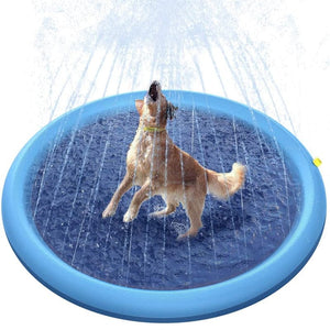 GeckoCustom Cooling Mat Inflatable Water Spray Pad Mat Tub Summer Cool Dog Bathtub