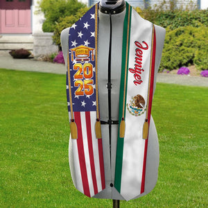 GeckoCustom Country Flag Class of 2025 Stoles Sash, Graduation Gift, Senior Gift K228 CH07 888875