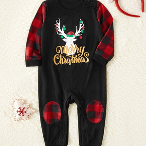 GeckoCustom Cozy Family Matching Crew Neck Long Sleeve Sets Christmas Gift HA75 Red-Baby / S