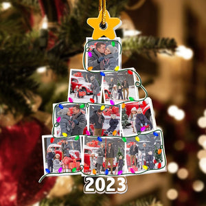 GeckoCustom Custom Camping Photo Christmas Tree Acrylic Ornament N304 890109