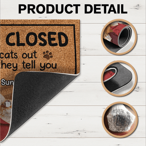 GeckoCustom Custom Cat Cute Photo Keep The Door Closed Doormats LM32 893091