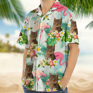 GeckoCustom Custom Cat Dog Photo Men's Hawaii Shirt N304 888929