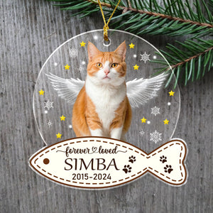 GeckoCustom Custom Cat Photo Christmas Gift Memorial Acrylic Ornament HO82 893138