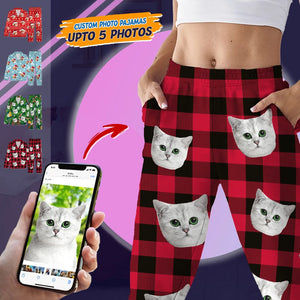 GeckoCustom Custom Dog Cat Photo Christmas Cat Pajamas TA29 888665