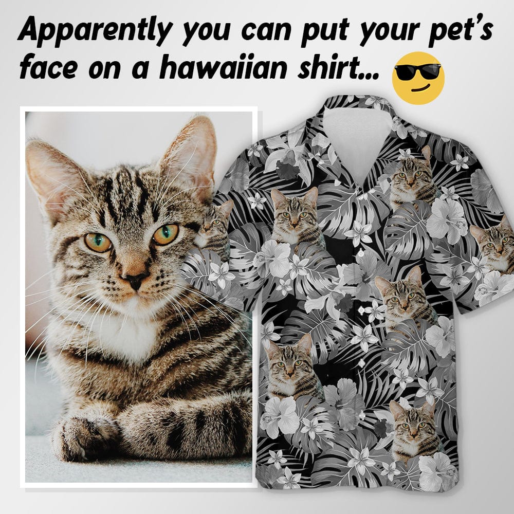 GeckoCustom Custom Cat Photo Tropical Style Hawaii Shirt TA29 889467