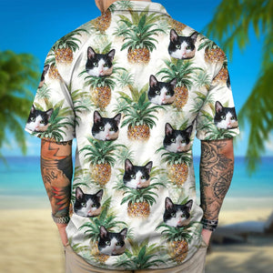 GeckoCustom Custom Cat Photo Vacation Style Hawaii Shirt NA29 889574