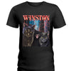 GeckoCustom Custom Cat Photo With Gradient Text Vintage Retro Shirt K228 889825 Premium Tee (Favorite) / P Black / S