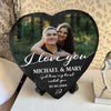 GeckoCustom Custom Couple Photo God Knew My Heart Needed You Heart-Shaped Stone Couple Gifts HO82 895012