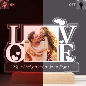 GeckoCustom Custom Couple Photo I Can't Let You Go Acrylic Plaque LED Night Light LM32 893067 Acrylic / 7.9"x4.5"