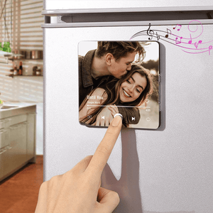 GeckoCustom Custom Couple Photo Music Fridge Magnet Valentine Gift K228 HA75 891762 Acrylic / 10cm*10cm*1cm