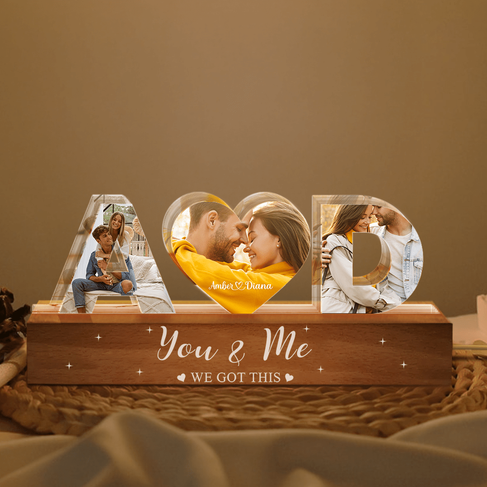 GeckoCustom Custom Couple Photo You And Me We Got This Couple LED Night Light HA75 891876