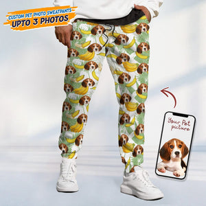 GeckoCustom Custom Dog Cat Photo Christmas Sweatpants TA29 889220