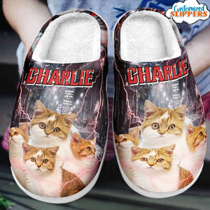 GeckoCustom Custom Dog Cat Photo Style Vintage Bootleg Slipper N369 889876