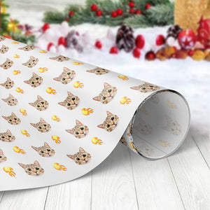 GeckoCustom Custom Dog Cat Photo With Icon Decoration Wrapping Paper For Pet Lovers LM32 891961