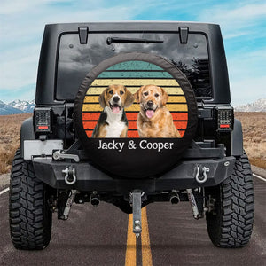 GeckoCustom Custom Dog Cat Photo With Vintage Retro Style Tire Cover T368 889794