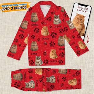 GeckoCustom Custom Dog Cat Portrait Photo Christmas Gift Pajamas TA29 888684