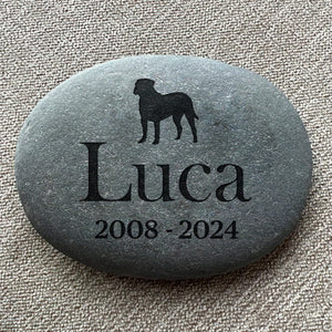 GeckoCustom Custom Dog Cherish Your Beloved Pet's Memory Memorial Engraved Stone HO82 893076