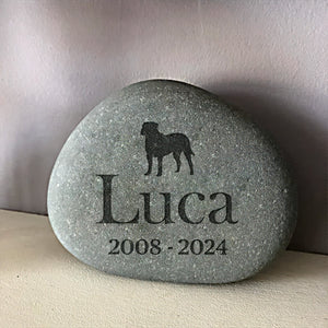 GeckoCustom Custom Dog Cherish Your Beloved Pet's Memory Memorial Engraved Stone HO82 893076