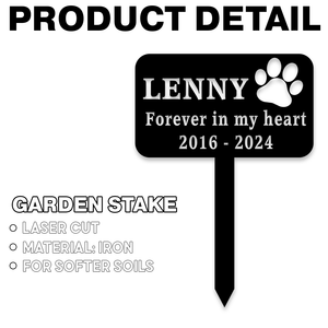 GeckoCustom Custom Dog Name Memorial Garden Stake TH10 891471