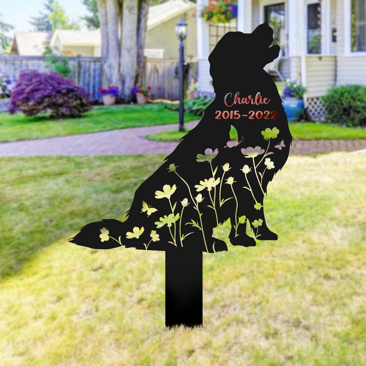 GeckoCustom Custom Dog Name Memorial Garden Stake TH10 891539