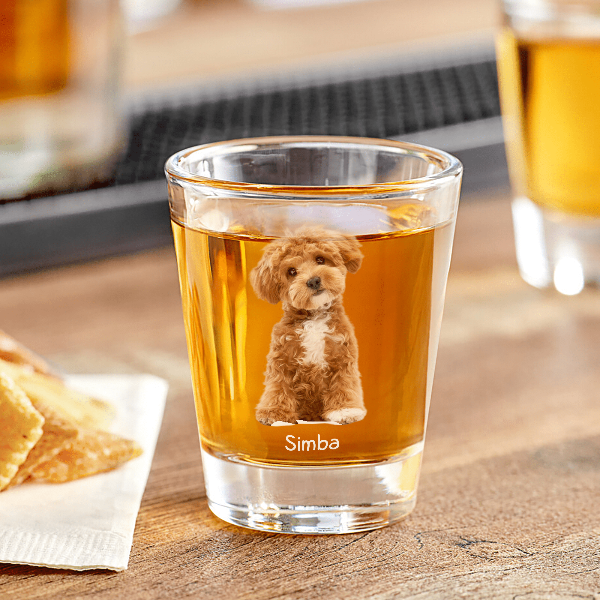 GeckoCustom Custom Dog Photo For Dog Lover Print Shot Glass TH10 892195 1.5oz