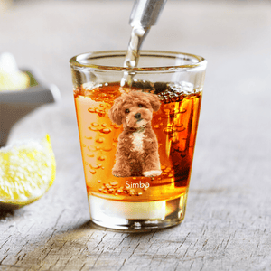 GeckoCustom Custom Dog Photo For Dog Lover Print Shot Glass TH10 892195 1.5oz