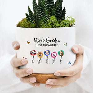 GeckoCustom Custom Dog Photo Grandpa's Garden Family Plant Pot T368 889342 8 x 6 cm