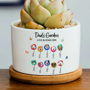 GeckoCustom Custom Dog Photo Grandpa's Garden Family Plant Pot T368 889342 8 x 6 cm