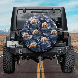 GeckoCustom Custom Dog Photo Hawaii Style Tire Cover T368 890009