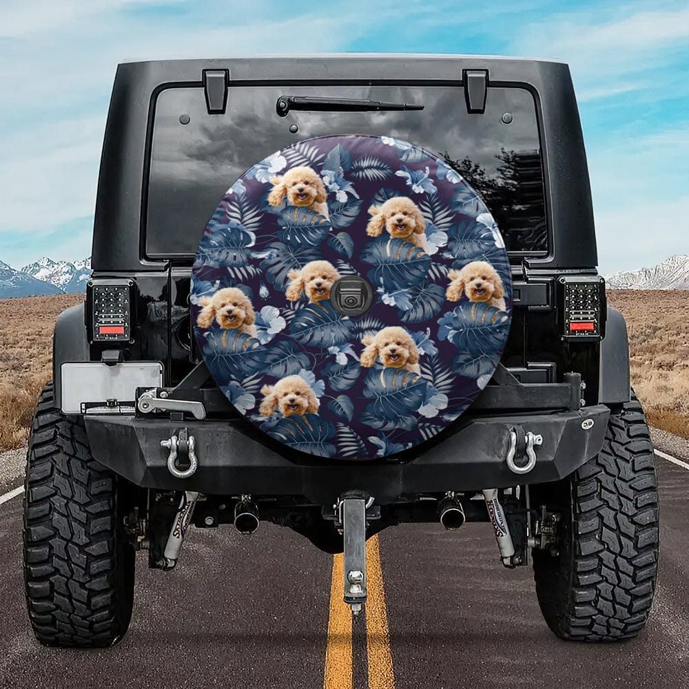 GeckoCustom Custom Dog Photo Hawaii Style Tire Cover T368 890009