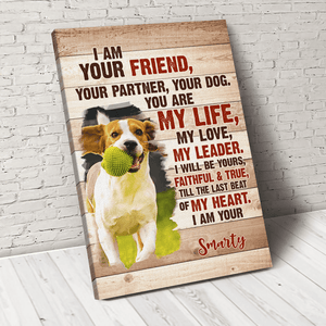 GeckoCustom Custom Dog Photo I am Your Dog Poster Canvas Picture Frame CH07 895198