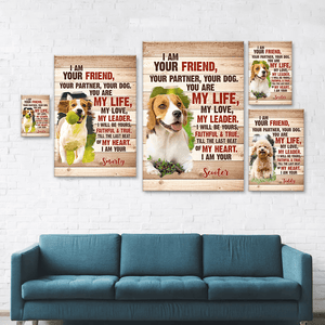 GeckoCustom Custom Dog Photo I am Your Dog Poster Canvas Picture Frame CH07 895198