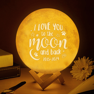 GeckoCustom Custom Dog Photo I Love You To The Moon And Back Memorial Moon Lamp TH10 892419