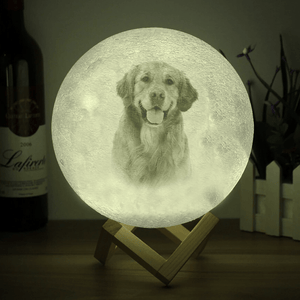 GeckoCustom Custom Dog Photo I Love You To The Moon And Back Memorial Moon Lamp TH10 892419