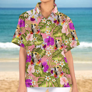 GeckoCustom Custom Dog Photo Tropical Style Woman Hawaii Shirt N304 889567